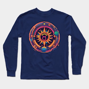 Taurus bull zodiac sun sign astrology birth sign psychedelic Long Sleeve T-Shirt